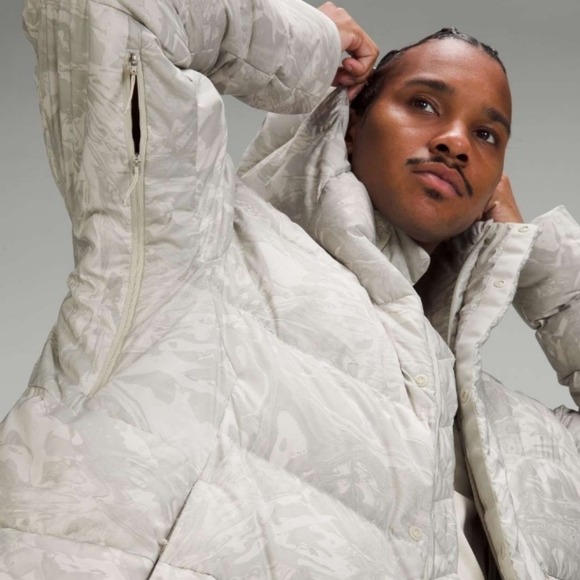 🔥NWT LULULEMON MEN'S DOWN JACKET MAPLE METAMORPHOSIS LIGHT NEUTRAL MULTI 3XL - Picture 5 of 14